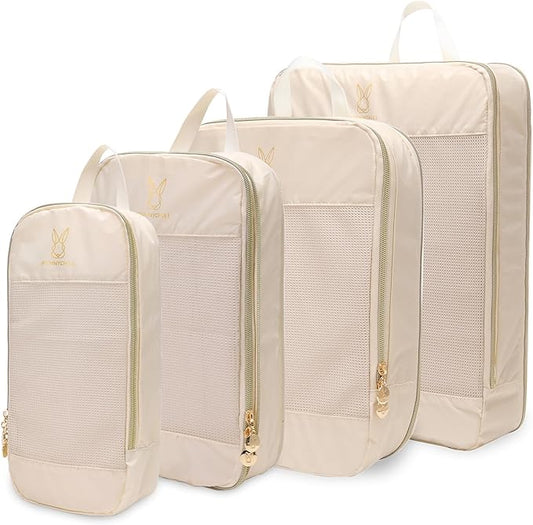 6/8 Sets Compression Packing Cubes for Travel, Bunnychill Portable Zipper Packing Cube for Cloting, Expandable Space Saver Storage Luggage Organizer Bags for Suitcases