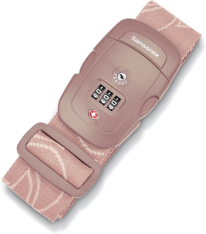 Samsonite 3-Dial Combination Lock, TSA Approved Travel Lock, Dusty Rose by Samsonite