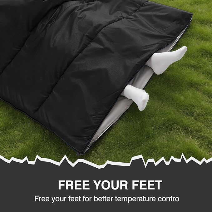 XXL Sleeping Bag for Adults Lightweight 41-59℉, 3-4 Season Waterproof Camping Sleeping Bag with Compression Sack for Backpacking Hiking