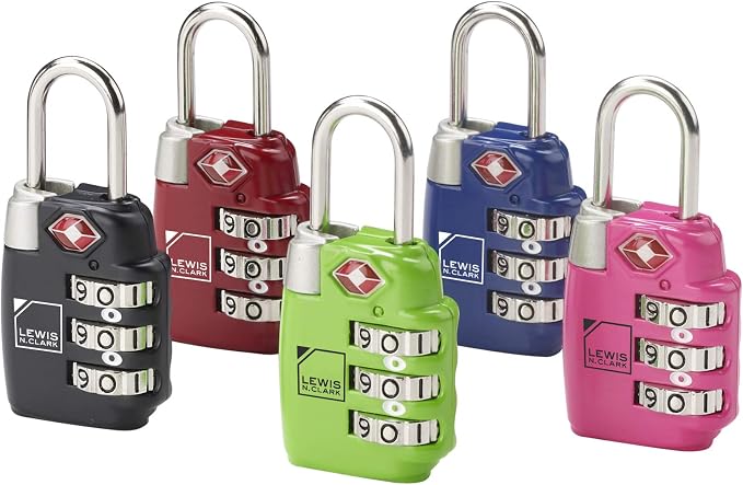 Lewis N. Clark Travel Sentry TSA-Approved Luggage Lock, Large 3 Dial Combination with Easy Read Dials - Blue - Image 5
