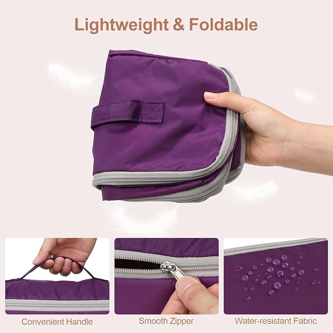 Cambond Travel Underwear Organizer Bag - 4-in-1 Soft Double Layer Bra Travel Bag, Portable Expandable Compression Packing Organizers, Underwear Storage Bag Packing Cubes for Women