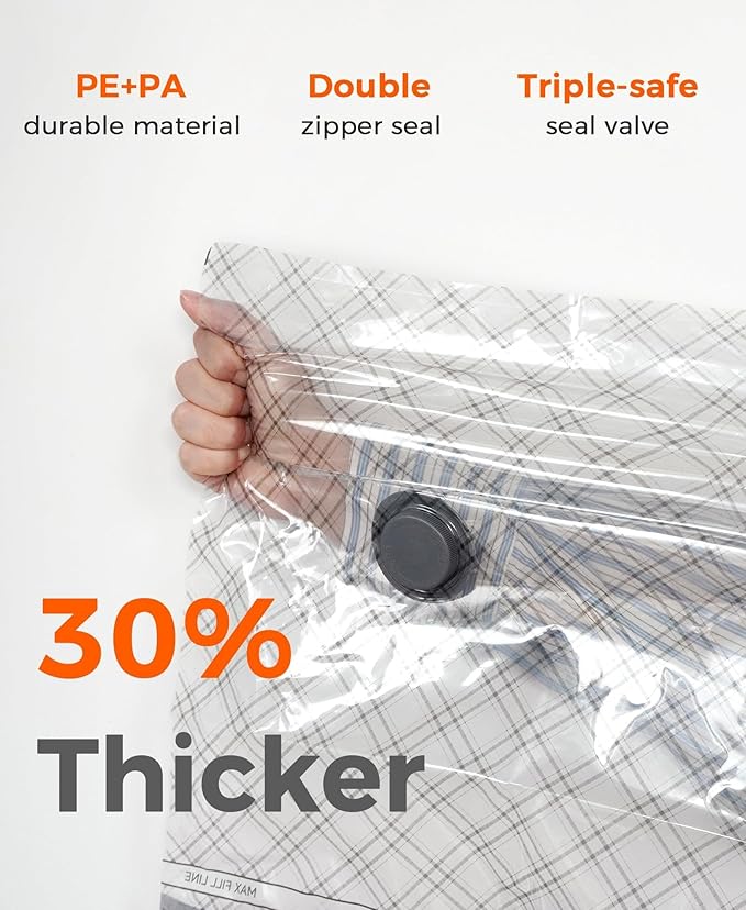 18pcs Vacuum Seal Bags for Clothing Travel, Cordless Pump, Carry-on Size Compression Packing Bags, 4000Pa Suction & 2000mAh Battery, Vacuum Storage Bags for Clothes, Luggage, Suitcase, Space Saver
