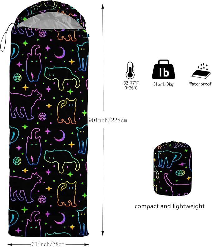 Axolotl Unicorn Sleeping Bag for Kids Boys Girls–Lightweight Warm Cold Weather Sleeping Bags,Waterproof Portable Sleeping Bag with Compression Sack for Camping Backpacking Outdoor Indoor