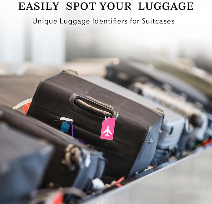 Gostwo 8 Pack Silicone Luggage Tags for Suitcases, Plane Travel Essentials - Image 3