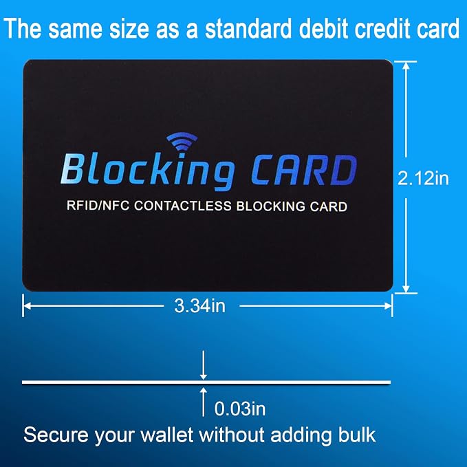 RFID Blocking Card (5 Pack) for Wallets, Slim RFID/NFC Blocker - One Card Protects Entire Wallet & Passport, Contactless Debit/Credit Card Protector, Anti-Theft Protection for Men & Women - Image 5