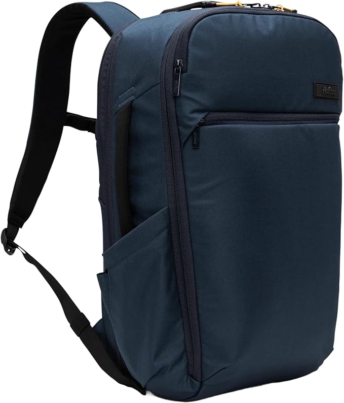 Halfday Roamer All-in-One Travel Backpack: 15” Laptop Compartment, Built-In Shoe/Laundry Pouch (Magnetic Sternum Strap, Padded Shoulder Support), Weekend & Business Trip Carry-on Bag, Marine