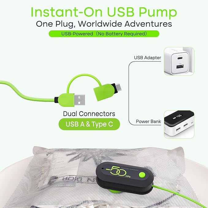 Vacbird Vacuum Bags for Travel with USB Electric Pump, 15 Pack Carry-on Size Compression Packing for Luggage and Suitcase, Space Saver Bags for Clothes and Clothing Travel
