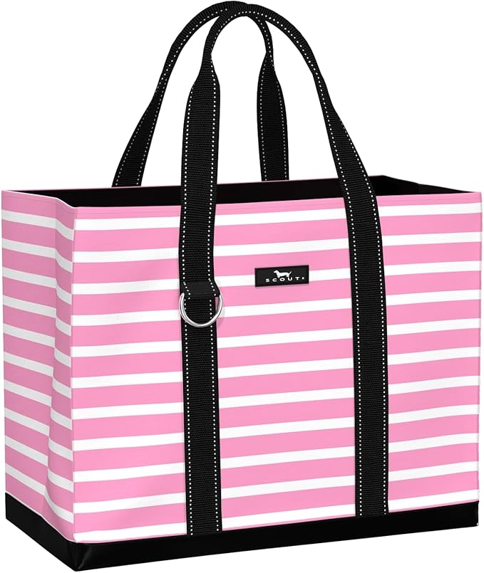 SCOUT Original Deano Tote - Durable Lightweight Open Top Beach, Pool & Lake Bag, Inside Zip Pocket, Folds Flat