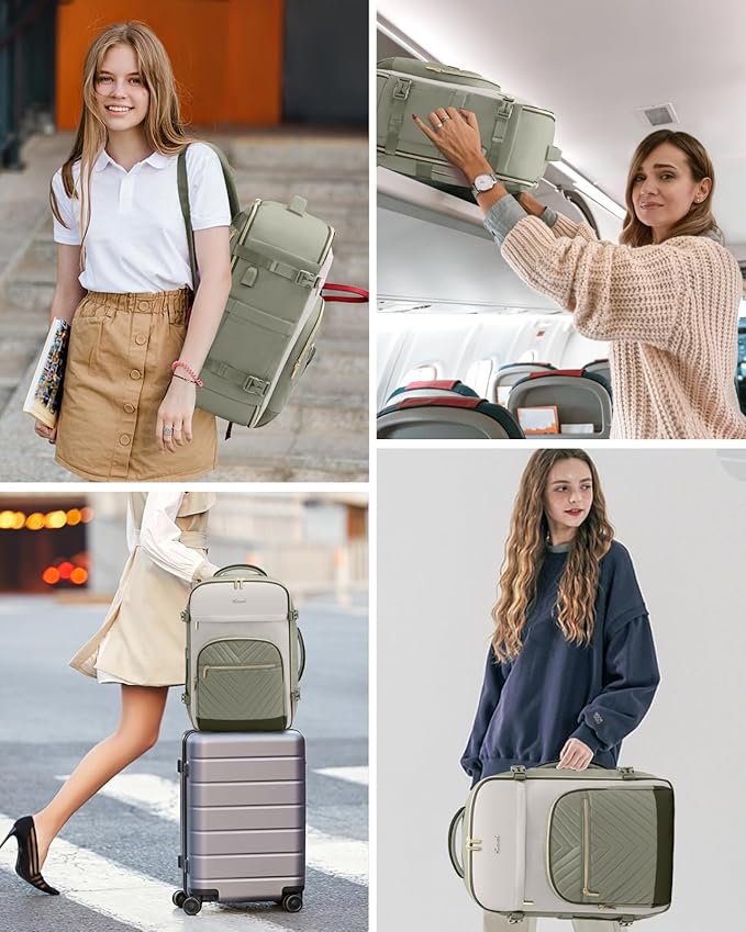 LOVEVOOK Travel Backpack for Women,40L Carry On Backpack for Airplanes,17.3 Inch Laptop Personal Item Travel Bag