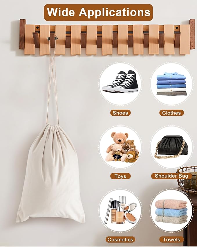 FantasyLife Shoe Bags for Travel, Washable Dust Bags for Storage & Packing, Flannel Shoe Pouch with Drawstring Closure for Purses, Handbags, Shoes & Toys (2, Beige, 17.3"x12.6")