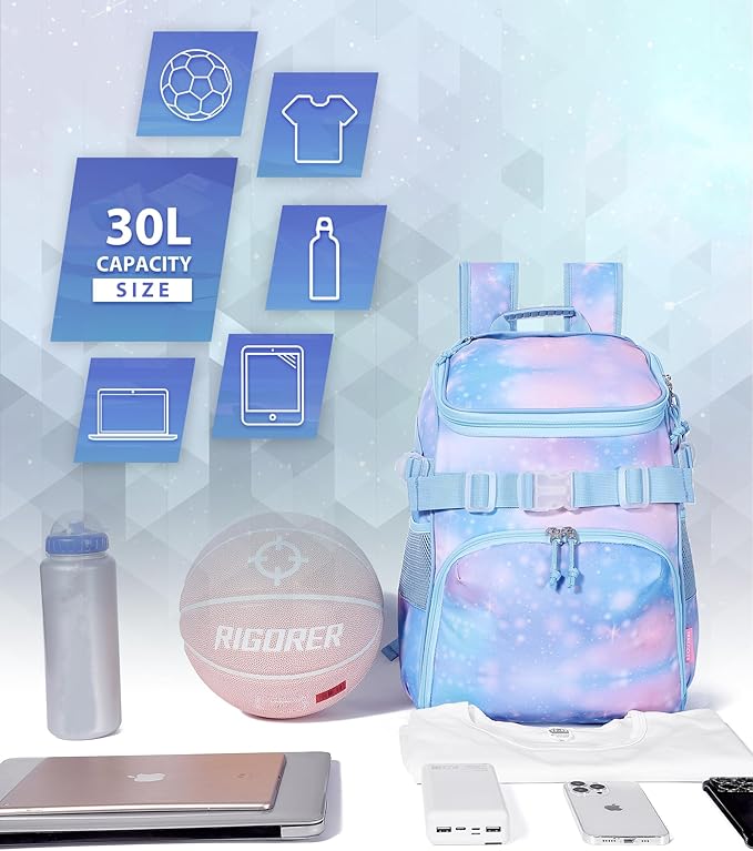 Basketball Backpack Women Fit Soccer Volleyball Baseball Football Sports Backpack Training Equipment Bag for Team