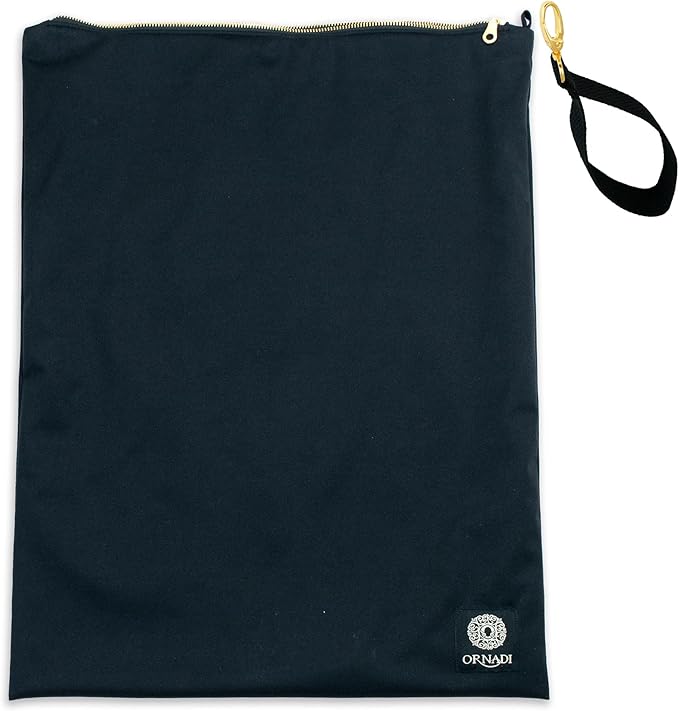 Ornadi X Large Waterproof Antimicrobial Travel Wet Dry Laundry Bag Inhibits Bacteria & Odor from Swimsuits & Towels, Sweaty Gym Shoes, Dirty Clothes Protects Luggage Made in USA 17 x 23.5”