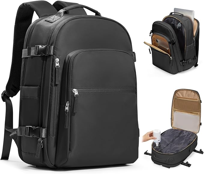 coofay Vacuum Backpack Travel with Pump Vacpack Backpack with Vacuum Seal Backpacks Traveling Backpacks Vacuum Compression Air Travel Bag Carry on Luggage