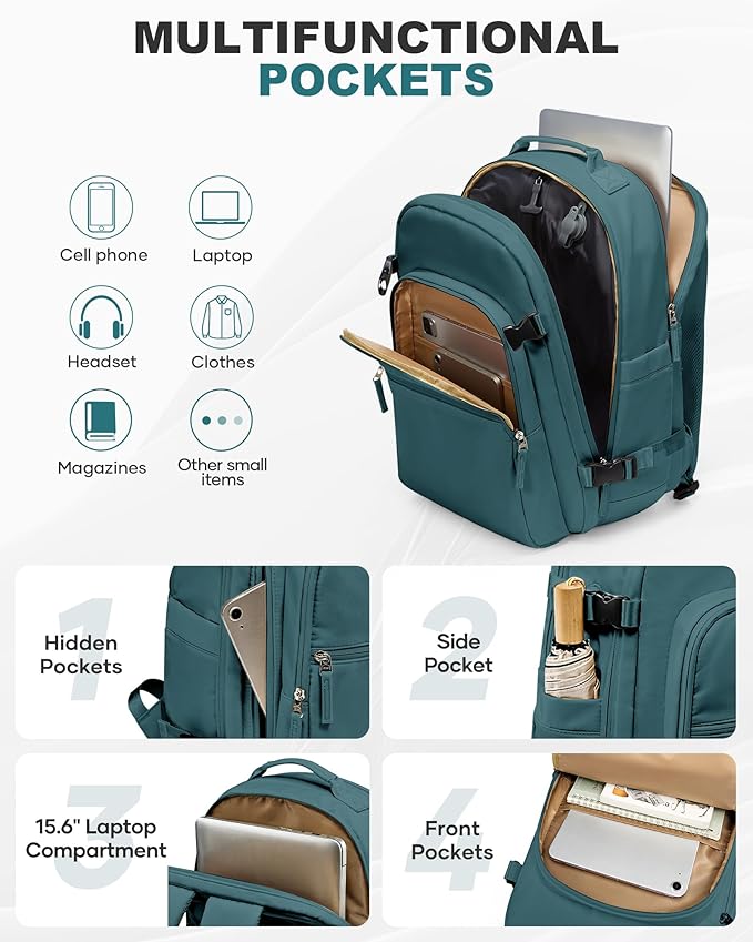 coofay Vacuum Backpack Travel with Pump Vacpack Backpack with Vacuum Seal Backpacks Traveling Backpacks Vacuum Compression Air Travel Bag Carry on Luggage