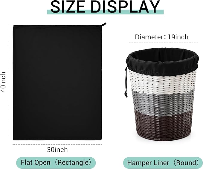 ZPECC Bulk Travel Laundry Bag,Extra Large Heavy Duty Laundry Bags 24 Pack,Washable Dirty Clothes Organizer XL for College Dorm Hotel Camping and Home Storage 30x40(Black)
