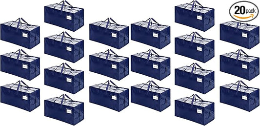 VENO 20 Pack Heavy Duty Moving Bags with Backpack Straps, Zippers & Handles, Extra Large Packing Bags for College Dorm Essentials, Moving Supplies Alternative to Cardboard Moving Boxes