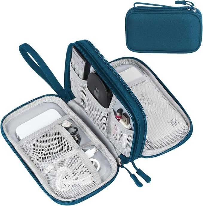 FYY Electronic Organizer, Travel Tech Pouch Bag, Cable Organizer Dark Green by FYY