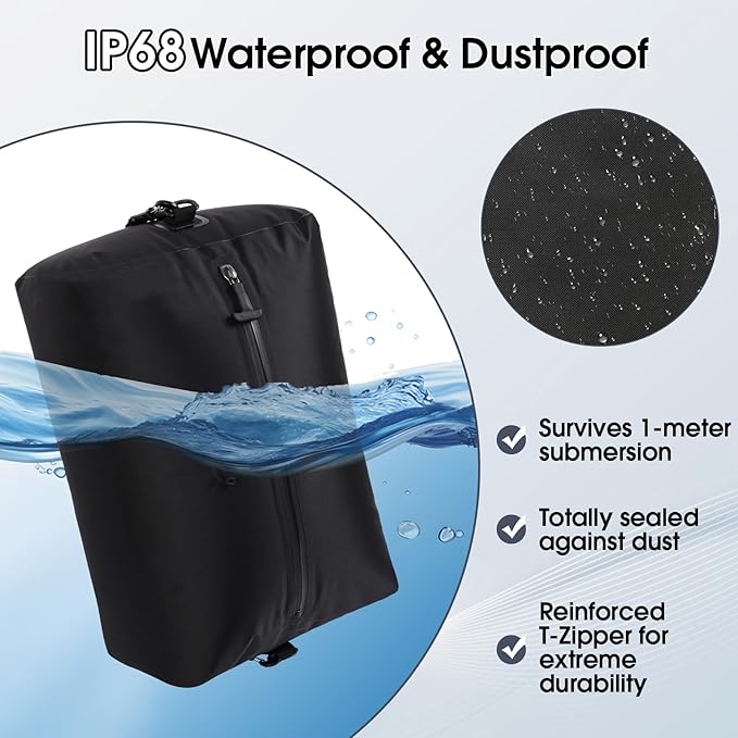 Travel vacuum bags with Pump, Reusable Waterproof Durable Tear-Resistant Nylon Luggage Compression Storage Bags (18L2 + 34L Set), Suitable for Luggage and Suitcase