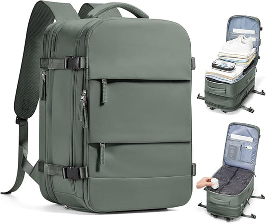 wepadre Vacuum Backpack Travel with Pump Travel Backpack with Vacuum System Expandable Vacpack Compression Backpacks for Travel Easy Vac Pack Carry on Luggage