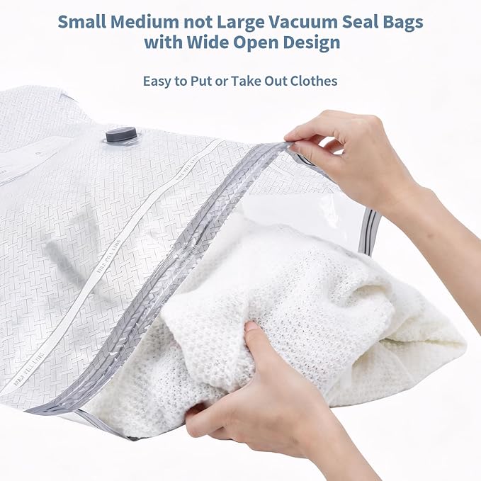 Travel Vacuum Seal Bags for Clothing,Vacuum Storage Bags with Rechargeable Pump,18 Pack Space Saver Compression for Clothes,Blankets,Bedding,Suitcase Luggage Seasonal Storage