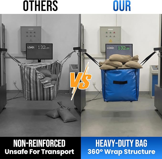 TAILI Extra Large Moving Bags, 12 Pack Blue Heavy Duty Totes For Storage with Visible Window, Wrap Around Handles, Storage Bags for Space Saving, Alternative to Moving Boxes