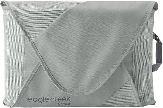 Eagle Creek Pack-It Reveal Garment Folder - Travel Garment Bag with Compression Wings to Maximize Luggage Space - Convenient Top Handle - Quick Drying Material - Storm Grey - Large
