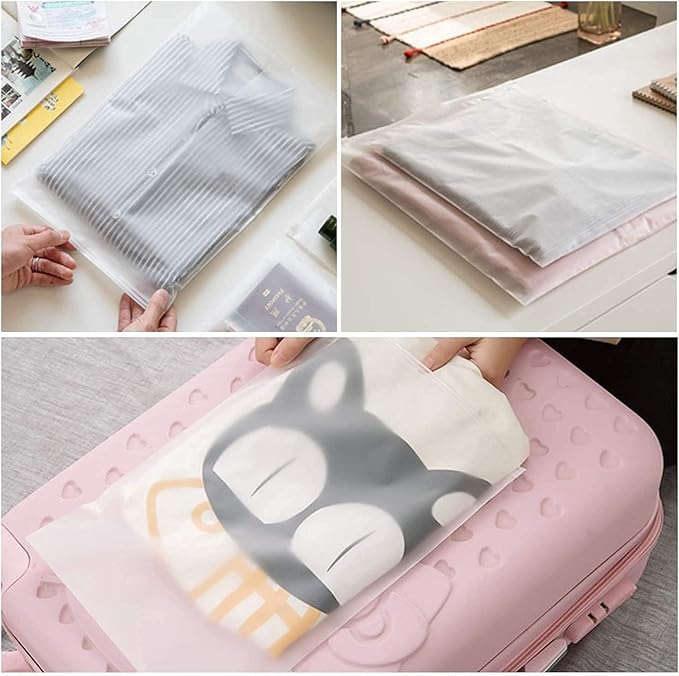 Large Ziplock Bags for Storage - 25pcs 14x20" Zipper Storage Bags for Organizing Clothing Packaging T-Shirts Pillowcases