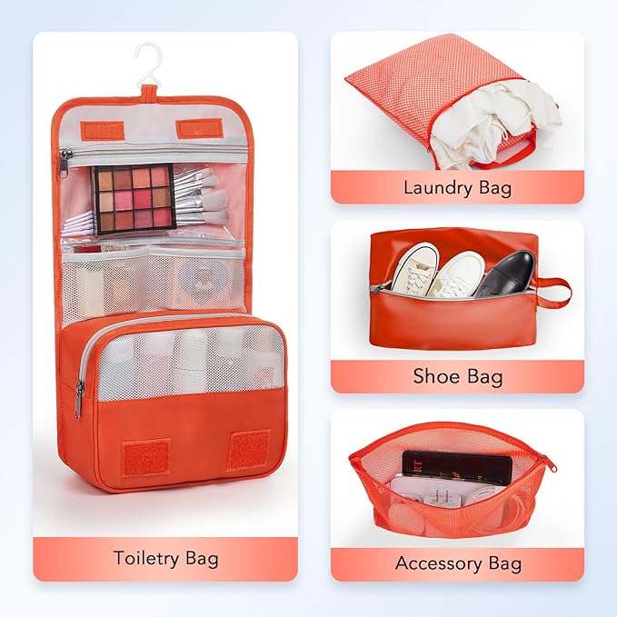 OlarHike Compression Packing Cubes for Travel Essentials(Orange,10 set)