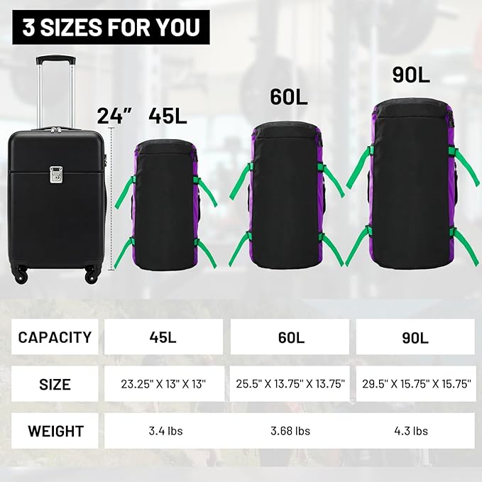 MIER Large Duffle Backpack Sports Gym Bag with Shoe Compartment, Heavy Duty and Water Resistant, Purple, 45L