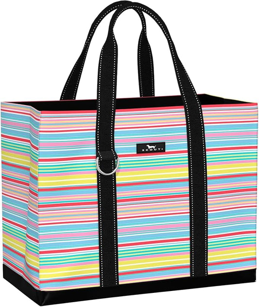 SCOUT Original Deano Tote - Durable Lightweight Open Top Beach, Pool & Lake Bag, Inside Zip Pocket, Folds Flat