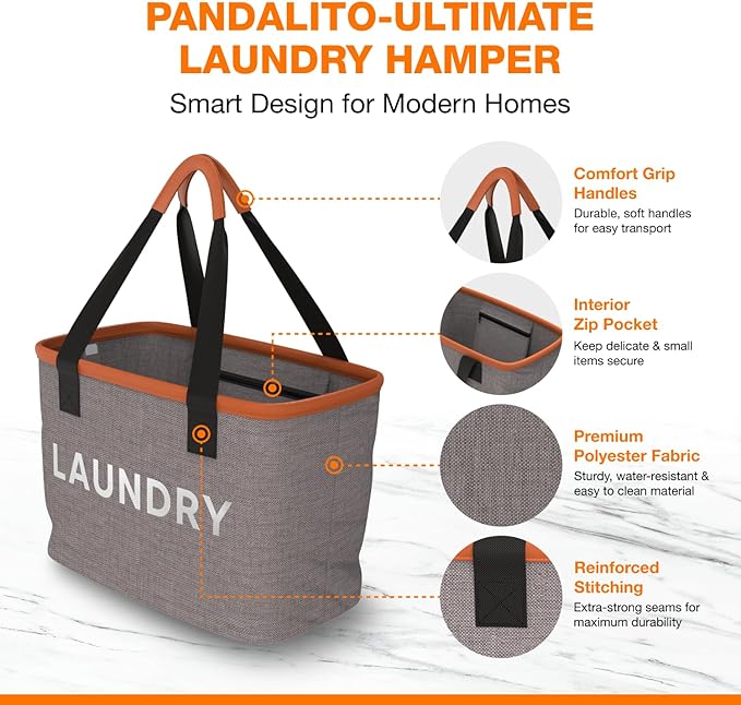 Small Laundry Basket Hamper & Mesh Bag – Collapsible Space-Saving with Handles – Portable Mini Clothes Bin for Kids, Nursery & Baby – Foldable for Dorm, RV, Travel & Apartment