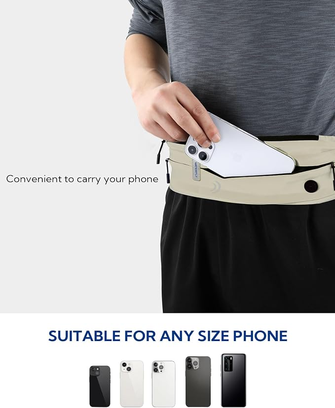 WATERFLY Running Belt Fanny Pack:Phone Holder Belt for Men Women - Image 3