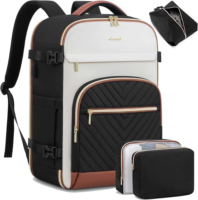LOVEVOOK Travel Backpack for Women,50L Carry On Backpack for Airplanes,18 Inch Laptop Personal Item Travel Bag,TSA Approved Carry On Luggage,Waterproof Weekender Business Hiking Bag