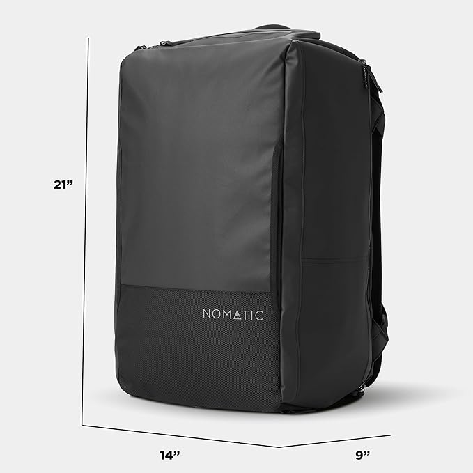 NOMATIC 40L Travel Bag- Convertible Duffel/Backpack, Carry-on Size, Everyday Use Laptop Bag, TSA Compliant