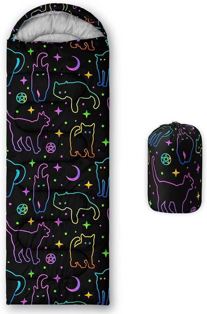 Axolotl Unicorn Sleeping Bag for Kids Boys Girls–Lightweight Warm Cold Weather Sleeping Bags,Waterproof Portable Sleeping Bag with Compression Sack for Camping Backpacking Outdoor Indoor