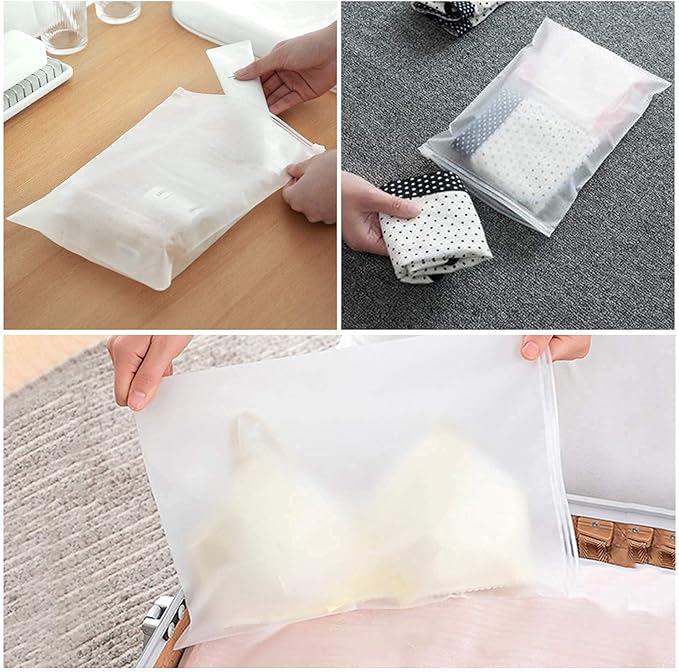 Plastic Bags for Small Business, 100pcs 8x12 inch Heavy Duty Bikini Organizer Bags Swimsuit Bags T Shirt Bags, Mailing Bags Clear Poly Bags for Shipping Bra Underwear Panties Leggings
