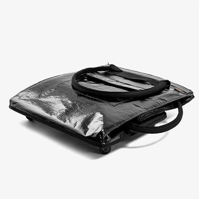 CleverMade Hauler Rolling Tote Bag, 90L Collapsible Portable Shopping Cart with Wheels for Groceries, Laundry, Organization