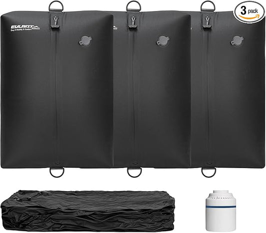 Reusable Vacuum Bags for Travel With Pump,Professional Waterproof IPX8 Zipper Vacuum Compression Bag for Suitcases Backpack,Space Saver Bags Packing Organizers for Clothing Packing(3 Pack,Black)