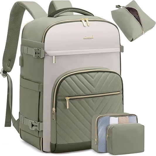 LOVEVOOK Travel Backpack for Women,40L Carry On Backpack for Airplanes,17.3 Inch Laptop Personal Item Travel Bag