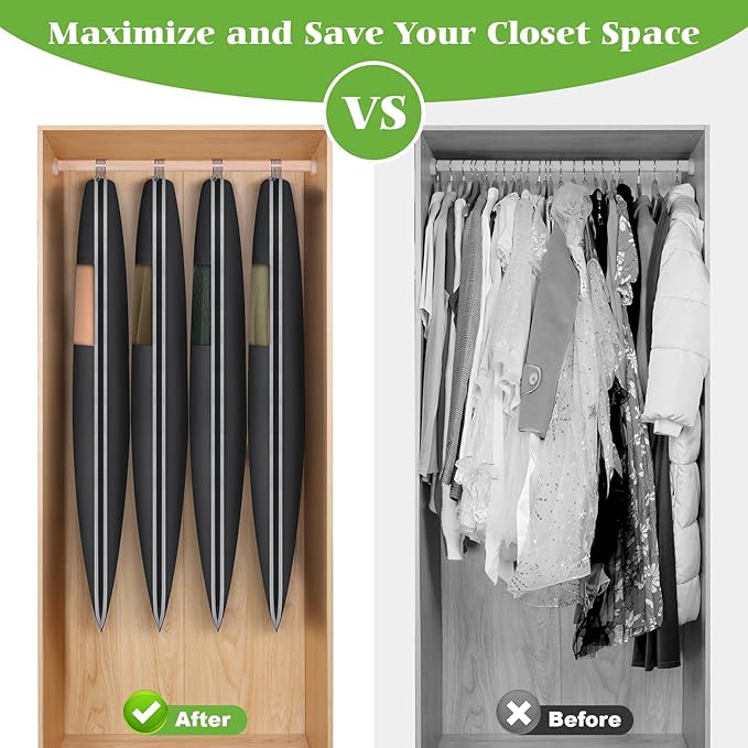 KEEGH Space Saving Hanging Garment Bag with Self Compression Zipper 40 Inch, Compression Garment Bags for Hanging Clothes with Clear Window, Suit Bags for Closet Storage (2 Pack)