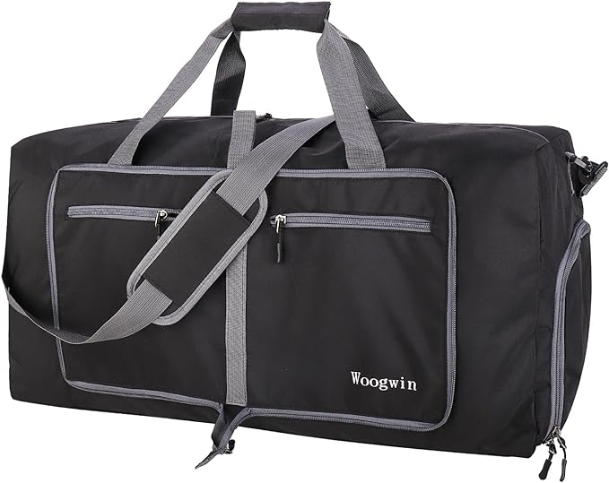 Woogwin Travel Duffel Bag Large Foldable Waterproof Overnight Bag for Beach Swim Bags Pool Sports Gym