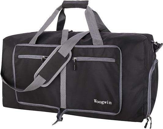 Woogwin Travel Duffel Bag Large Foldable Waterproof Overnight Bag for Beach Swim Bags Pool Sports Gym