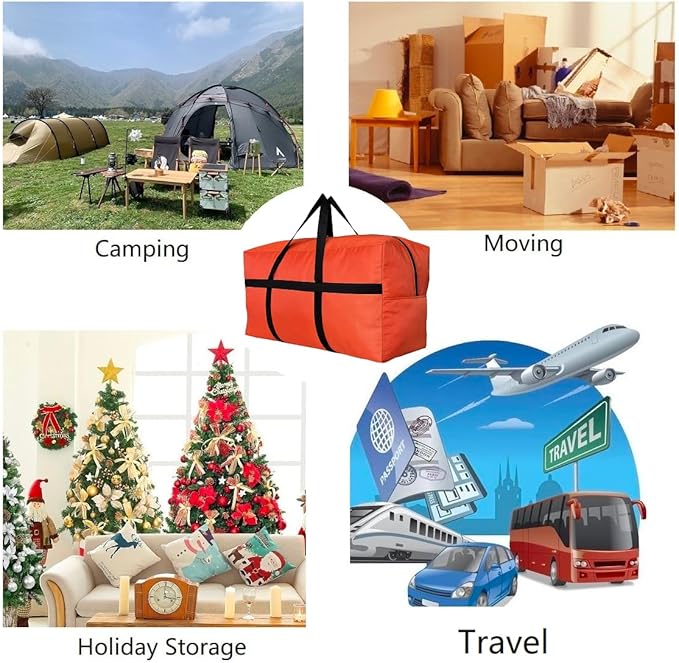 YiKitHom Extra Large Storage Duffle Bag for Travel, Black Big Traveling Duffle Bag