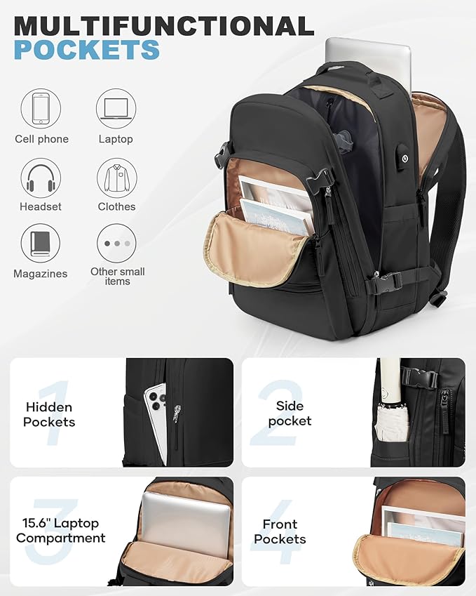 coofay Vacuum Backpack Travel with Pump Vacpack Backpack with Vacuum System Travel Compression Backpacks for Women Mochila De Viaje Carry on Luggage