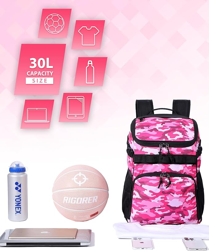 Basketball Backpack Women Fit Soccer Volleyball Baseball Football Sports Backpack Training Equipment Bag for Team