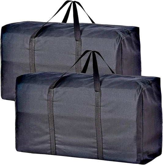 Extra Large Storage Bag for Moving Travel Bag Waterproof Large Moving Bag with Double Zippers and Reinforced Handles Large Capacity Duffle Bag for Moving Traveling Home Storage Packing, 2X160L, 39.37