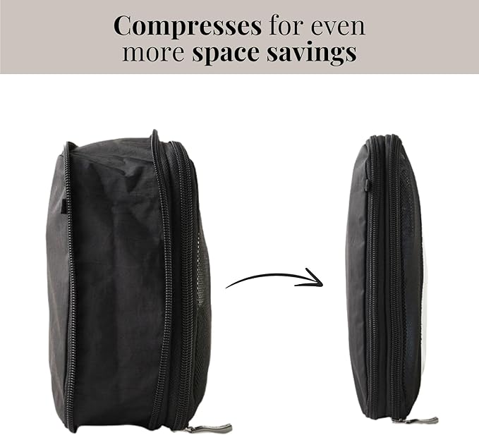 Baggallini Compression Cube 3-piece set - Lightweight Compression Packing Cubes for Travel