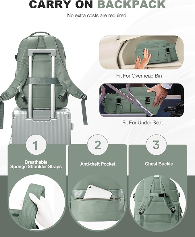 coofay Vacuum Backpack Travel with Pump Vacpack Backpack with Vacuum System Travel Compression Backpacks for Women Mochila De Viaje Carry on Luggage