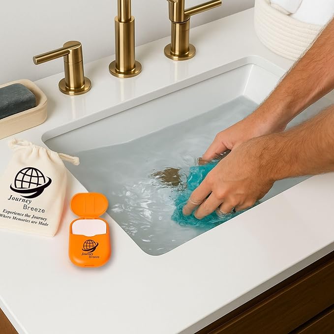 Travel Laundry Detergent Sheets Bundle – 50 Count Hand Wash + 20 Count Machine Wash Laundry Detergent Sheets for Sink Washing in Hotels, Cruises, Camping & Backpacking