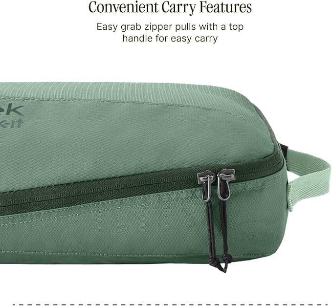 Eagle Creek Pack-It Reveal Cube Set - Packing Cubes for Compartmentalizing Luggage - Durable - Ultra-Lightweight - Water-Resistant - Easy Grab Zipper Pull - Mesh Windows - Willow Green - XS/S/M